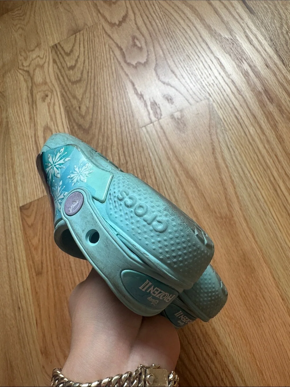 CROCS Kids' Frozen Aqua Slip-On Clogs with Elsa & Anna